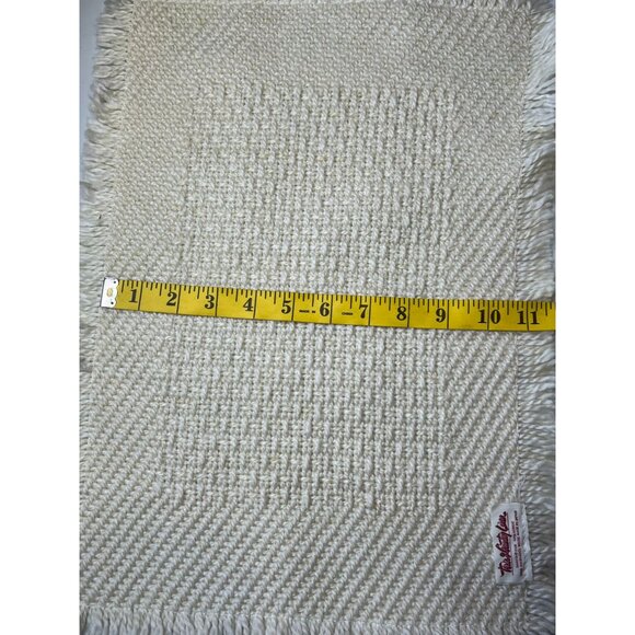 2 Vtg Town & Country Living Placemats Dakota Woven Japan 13"x19" Hygge Wool Feel - Picture 3 of 6